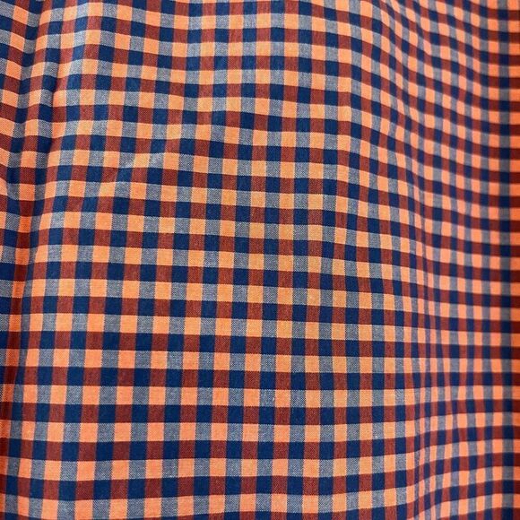 Bugatchi Shaped Fit Long Sleeve Button Down Pink Blue check Print Shirt XL - Picture 8 of 8